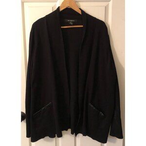 Women's Plus Size Black Open-Front Cardigan Size 3X